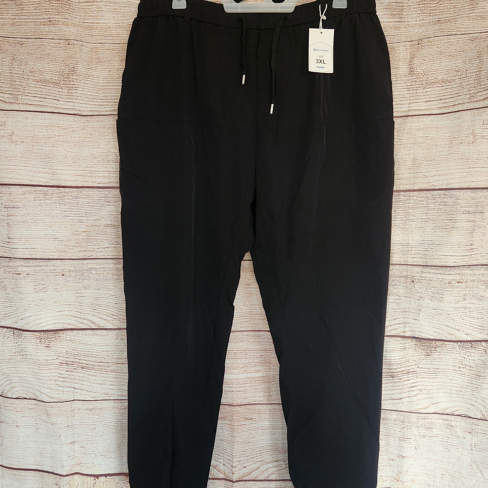 NWT Women's Black Track Pants - 3X Short